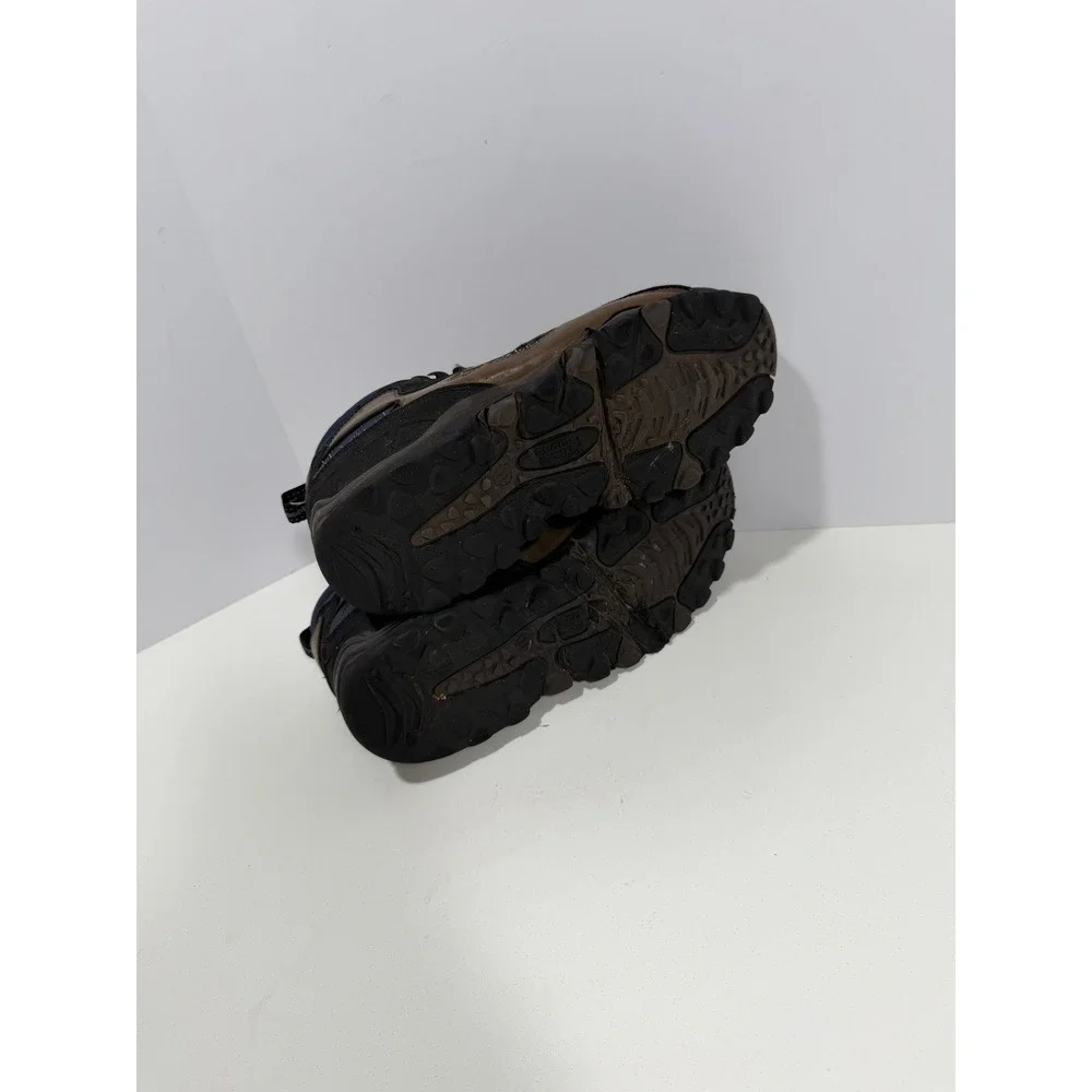 Rugged Outback Mens Hiking Boots Brown Navy Blue Mid Top Trail Shoes 10733 Sz 11